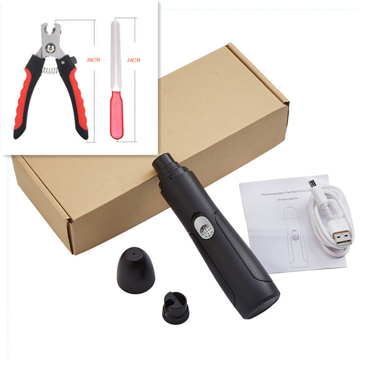 Black set / USB Lima de uñas recargable Pawsessence cuidados