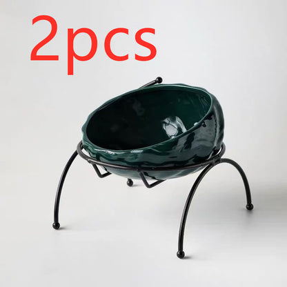 Dark green / Bowl rack2pcs Cuenco cervical de cerámica Pawsessence cuenco