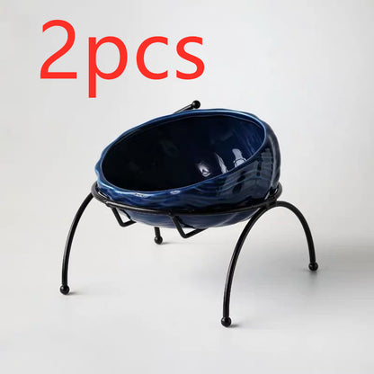 Royal Blue / Bowl rack2pcs Cuenco cervical de cerámica Pawsessence cuenco