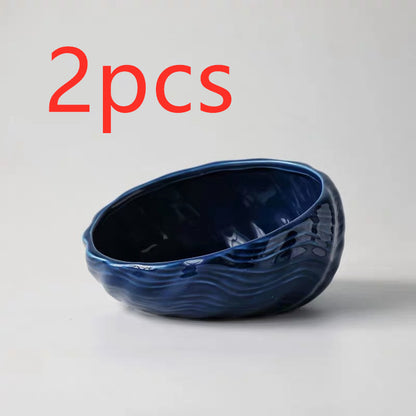 Royal Blue / Bowl2pcs Cuenco cervical de cerámica Pawsessence cuenco