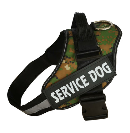 L / Camuflaje verde Arnés reflectante personalizable Pawsessence Accesorio