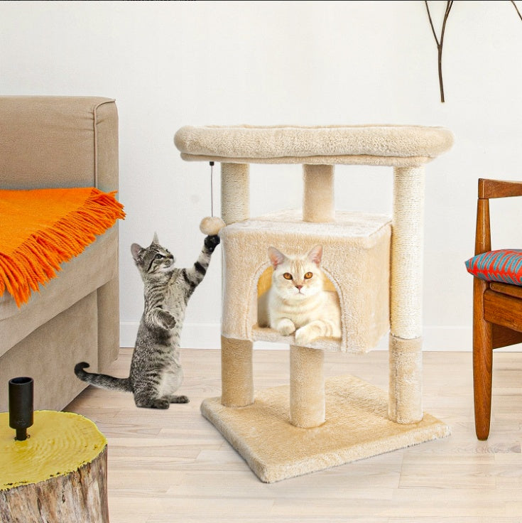 Torre rascador 29inch Mueble beige árbol de juegos para gatos Pawsessence rascador