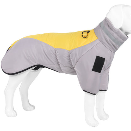 Grey yellow / 2XL Traje de invierno térmico resistente al agua con reflectante Pawsessence estilo