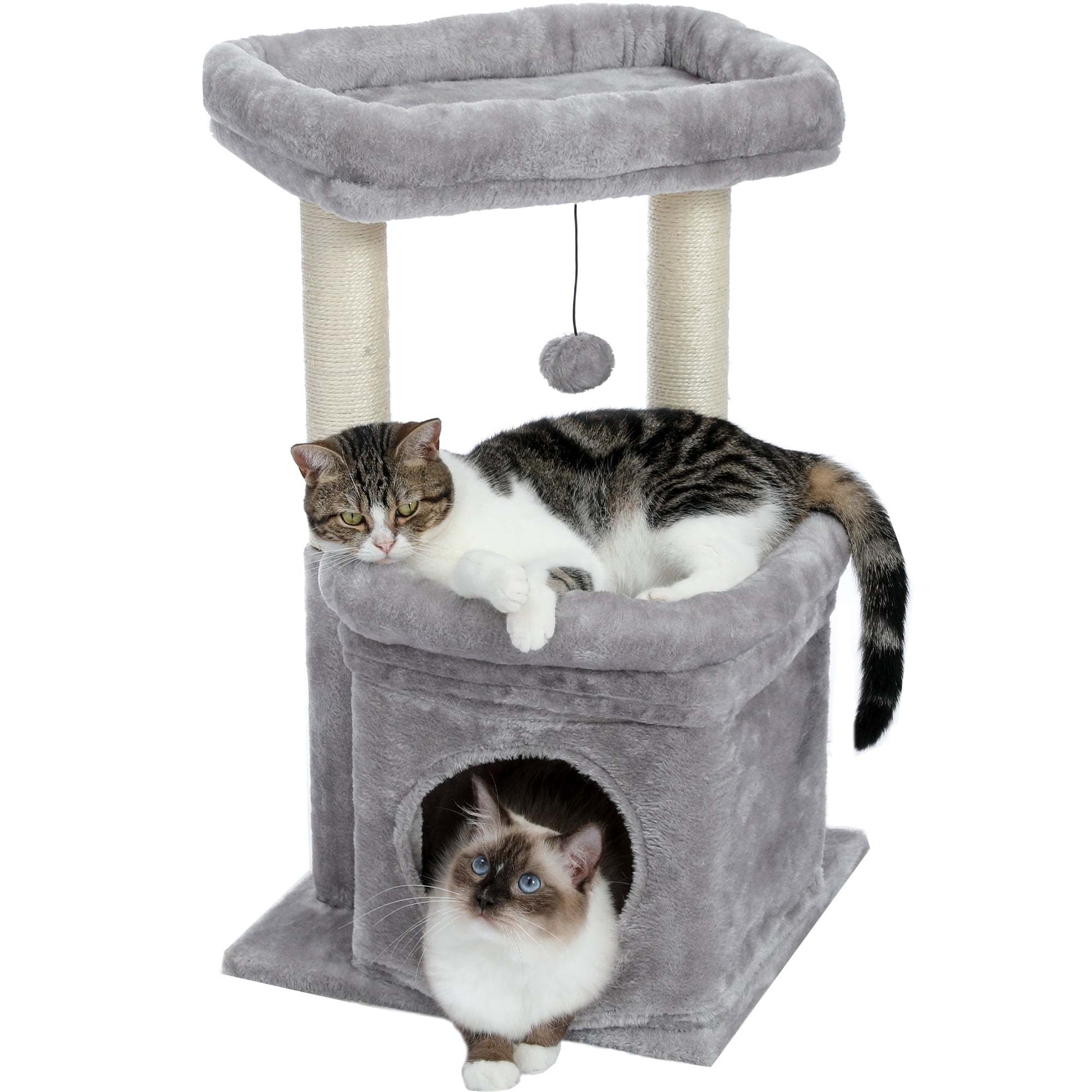 Torre rascador 29inch Mueble beige árbol de juegos para gatos Pawsessence rascador