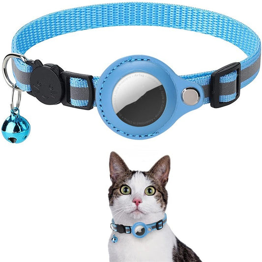 Azul claro Collar reflectante para Airtag Pawsessence Accesorio