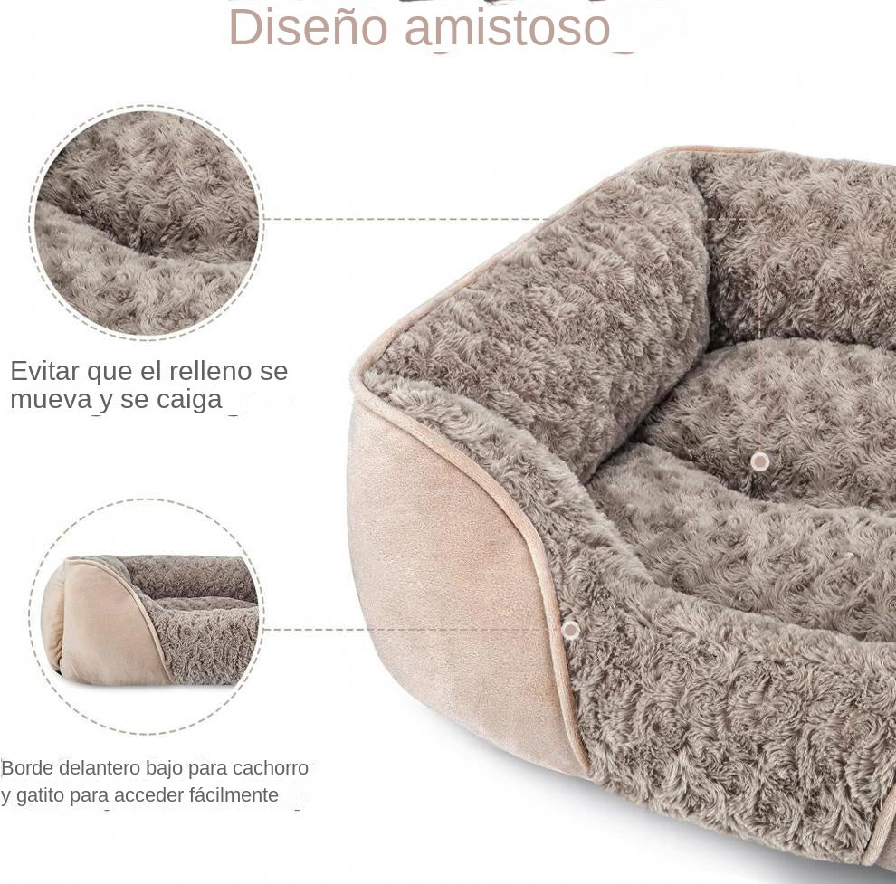 Cama nido de peluche