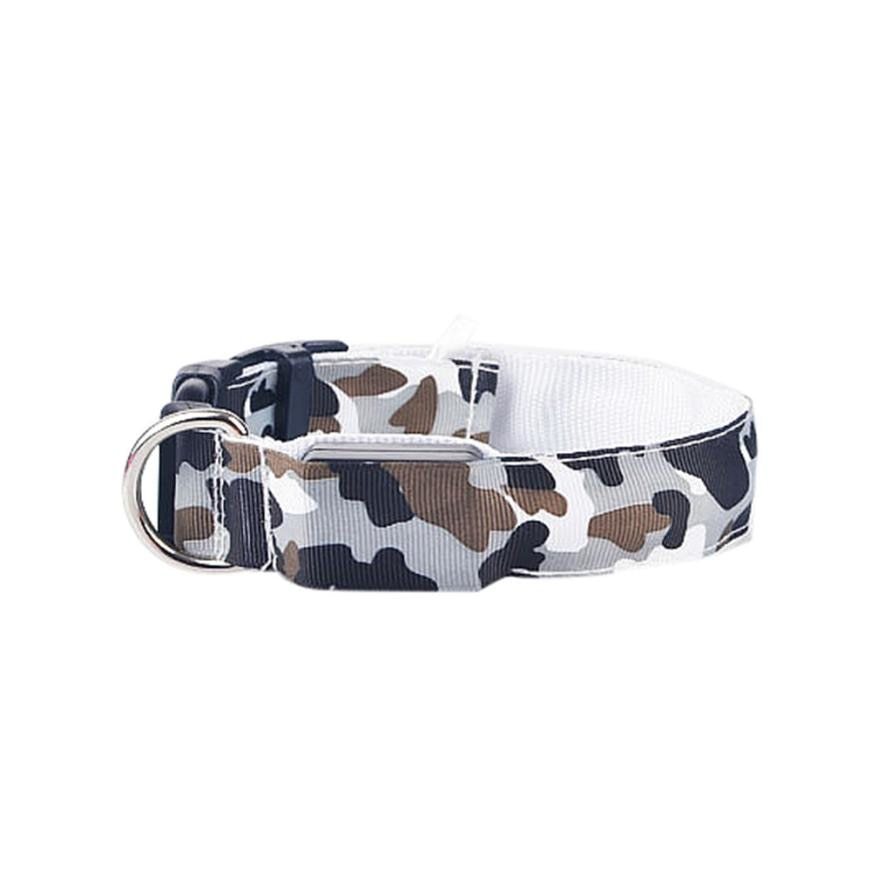 Blanco / L Collar luminoso recargable Pawsessence collar