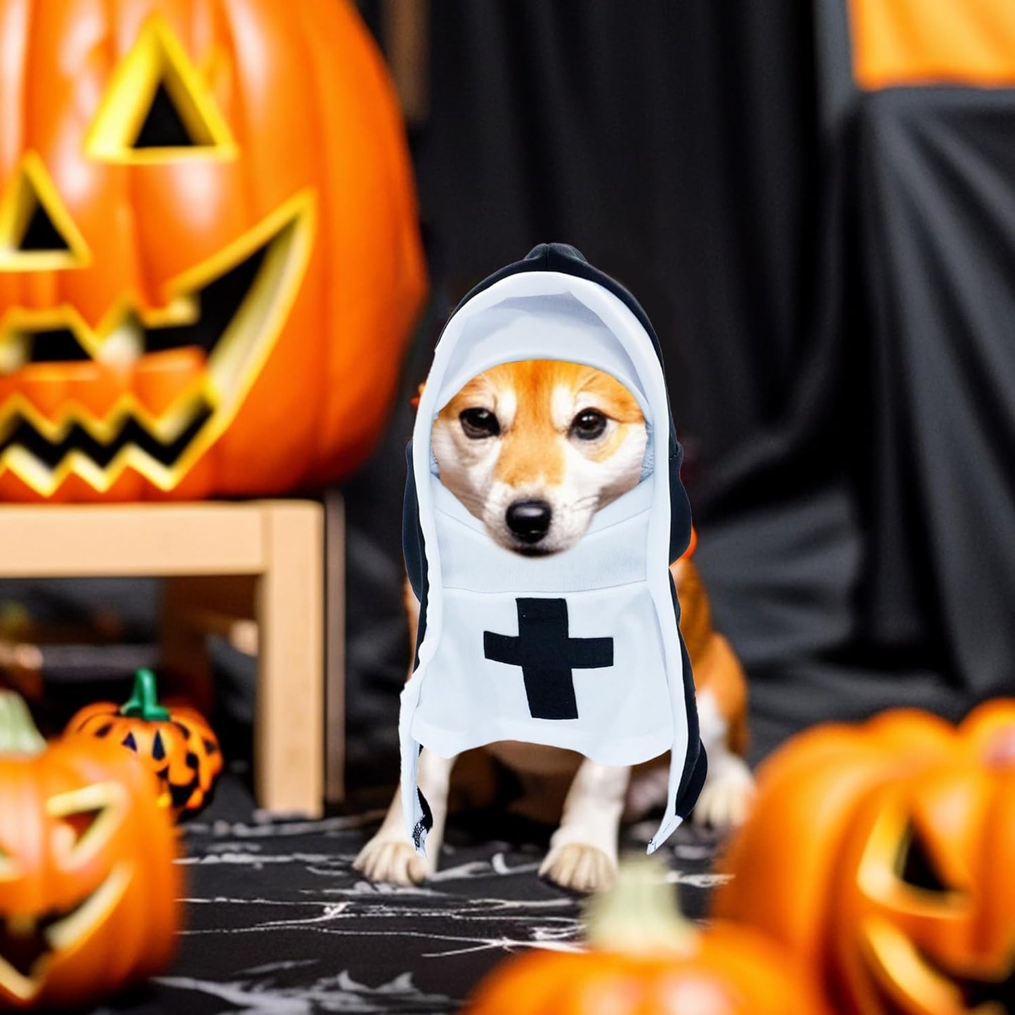 Disfraz de monja para mascotas