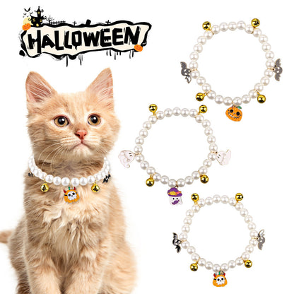 Collar de perlas Halloween Pawsessence collar