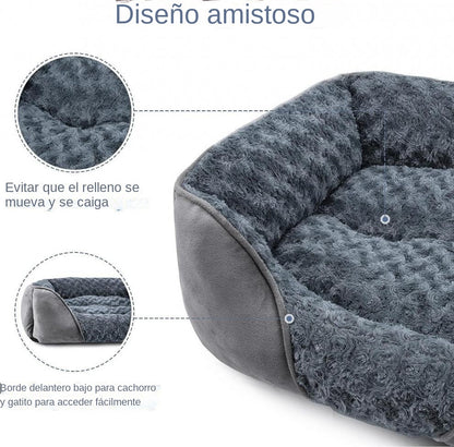 Cama nido de peluche