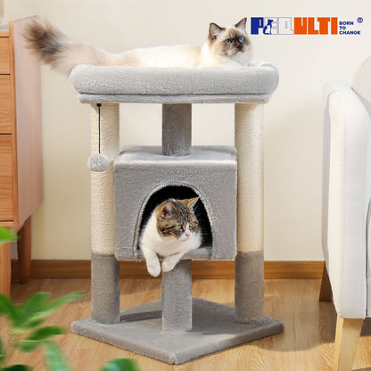 Torre rascador 29inch Mueble beige árbol de juegos para gatos Pawsessence rascador